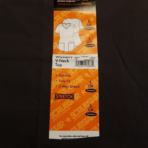 Scrubstar women's size Small or Medium Pewter scrub top, dark gray, NWT - Picture 2 of 4